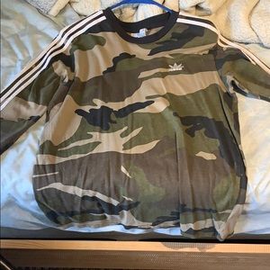 Adidas long sleeve camo shirt